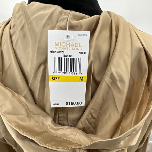 Michael Kors Women's Medium Khaki Hooded Lightweight Jacket - Picture 3 of 9